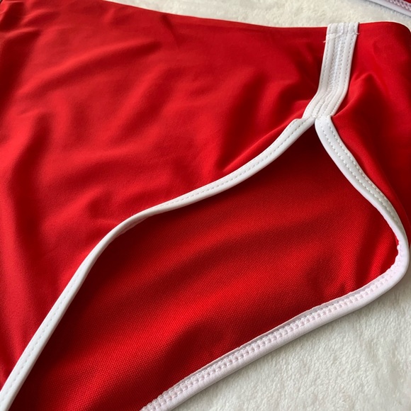 Red and white high waisted bikini - Picture 7 of 9